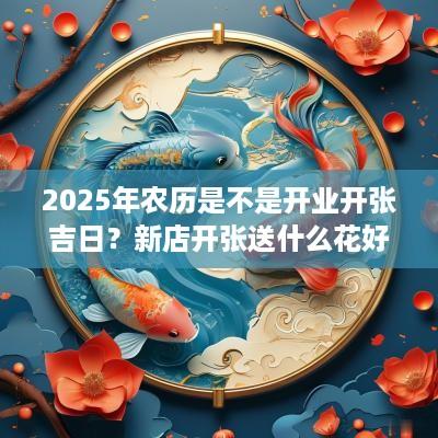 2025年农历是不是开业开张吉日？新店开张送什么花好？