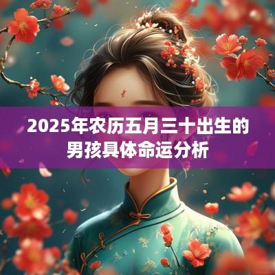 2025年农历五月三十出生的男孩具体命运分析