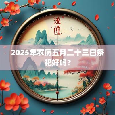 2025年农历五月二十三日祭祀好吗？