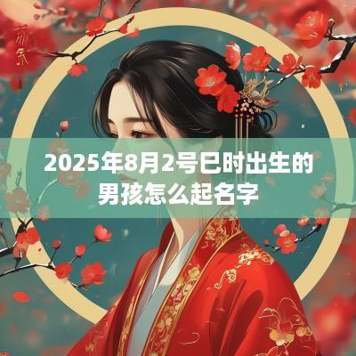 2025年8月2号巳时出生的男孩怎么起名字
