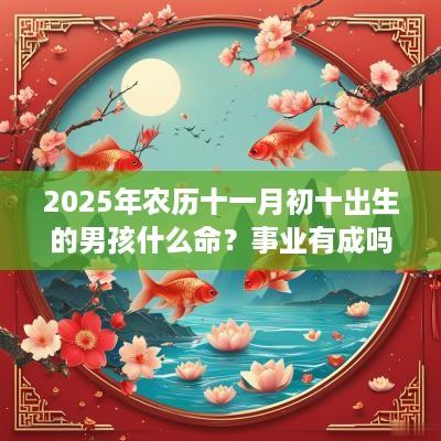 2025年农历十一月初十出生的男孩什么命？事业有成吗？