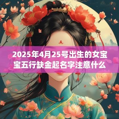 2025年4月25号出生的女宝宝五行缺金起名字注意什么