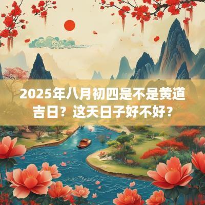2025年八月初四是不是黄道吉日？这天日子好不好？