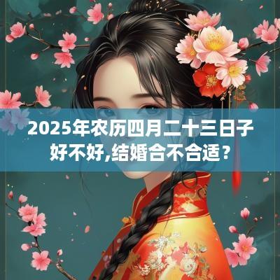 2025年农历四月二十三日子好不好,结婚合不合适？