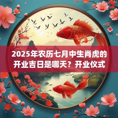 2025年农历七月中生肖虎的开业吉日是哪天？开业仪式忌讳什么？
