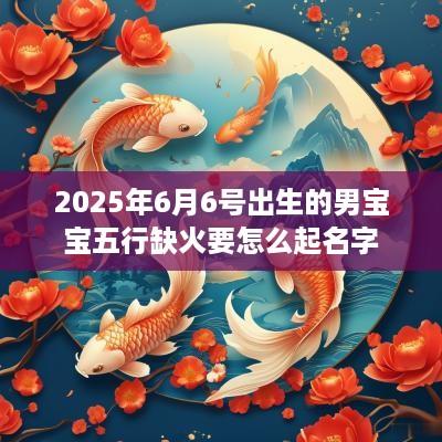 2025年6月6号出生的男宝宝五行缺火要怎么起名字