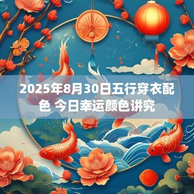 2025年8月30日五行穿衣配色 今日幸运颜色讲究