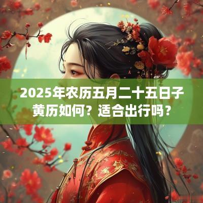 2025年农历五月二十五日子黄历如何？适合出行吗？