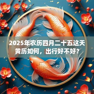 2025年农历四月二十五这天黄历如何，出行好不好？