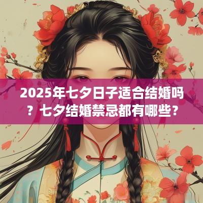 2025年七夕日子适合结婚吗？七夕结婚禁忌都有哪些？