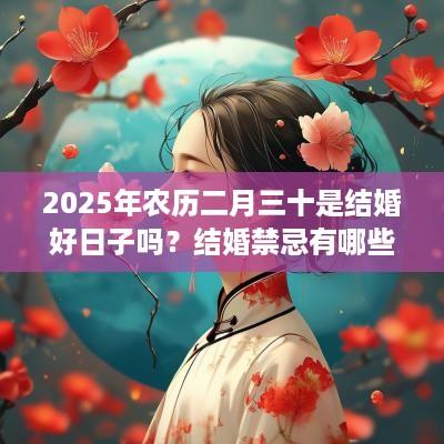 2025年农历二月三十是结婚好日子吗？结婚禁忌有哪些？