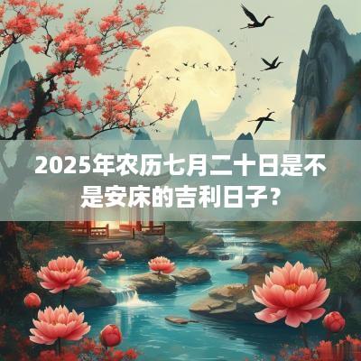 2025年农历七月二十日是不是安床的吉利日子？