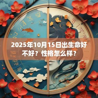 2025年10月15日出生命好不好？性格怎么样？