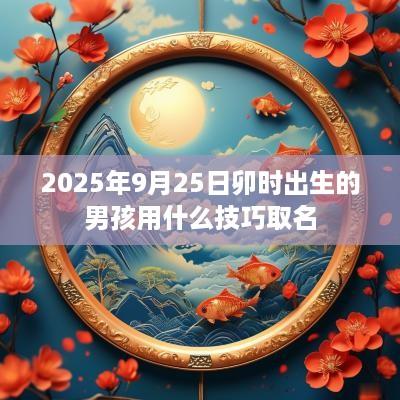 2025年9月25日卯时出生的男孩用什么技巧取名