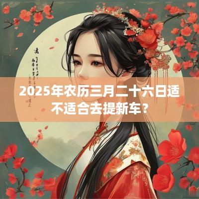 2025年农历三月二十六日适不适合去提新车？