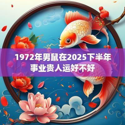 1972年男鼠在2025下半年事业贵人运好不好