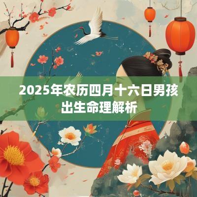 2025年农历四月十六日男孩出生命理解析