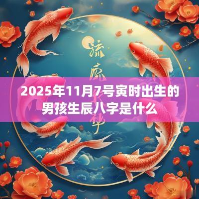 2025年11月7号寅时出生的男孩生辰八字是什么